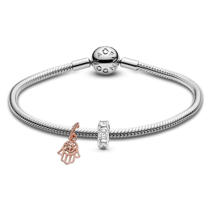 PANDORA - Brazalete Gift Set Clip Y Mano De Hamsa  Mujer Pandora