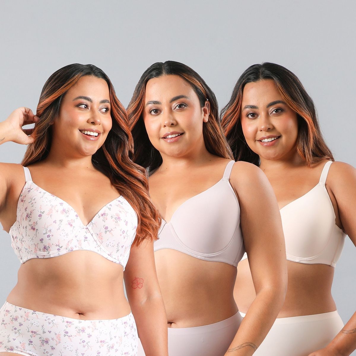 FLORES - Pack de 3 Sostenes Soft Mujer Flores
