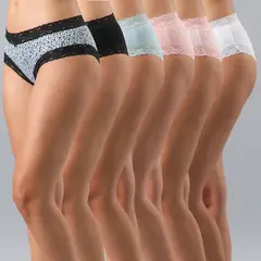 FLORES - Pack De 6 Calzón Pantaleta Mujer