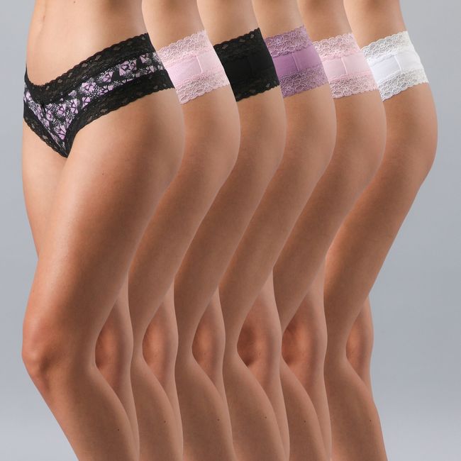 FLORES - Pack De 6 Calzón Colaless Mujer Flores