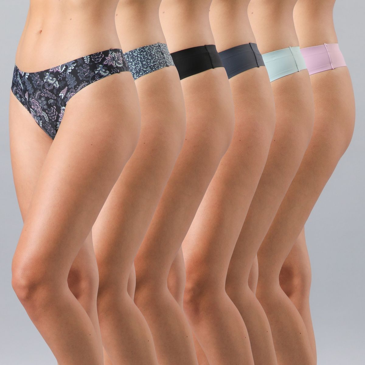 FLORES - Pack De 6 Calzones Colaless Mujer Flores