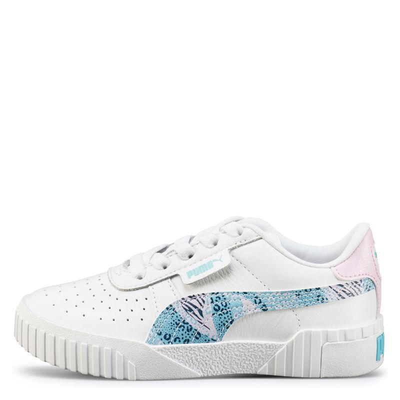 PUMA - Cali Animal Mix Zapatilla Urbana Niña Blanco (28 a 35) Puma