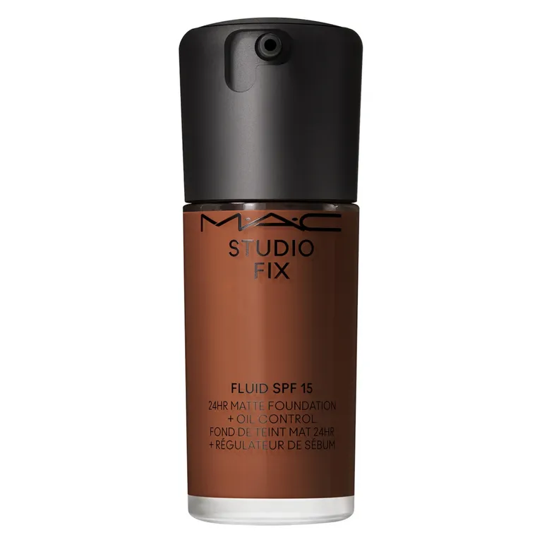 Base de maquillaje MAC Studio Fix Fluid SPF 15 24HR Matte Foundation Cosmetics Nc63