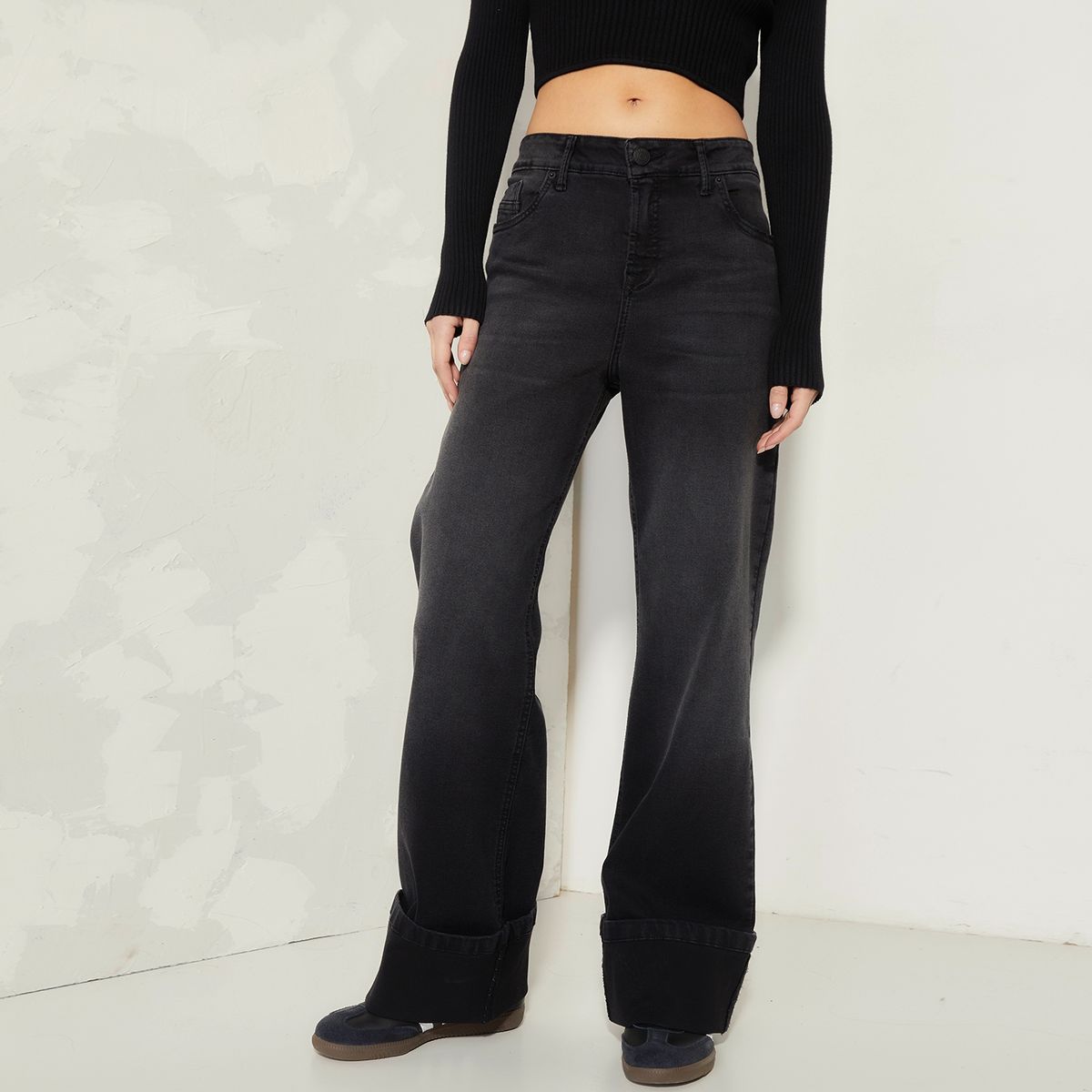 AMERICANINO - Jeans Wide Leg Tiro Alto Mujer Americanino