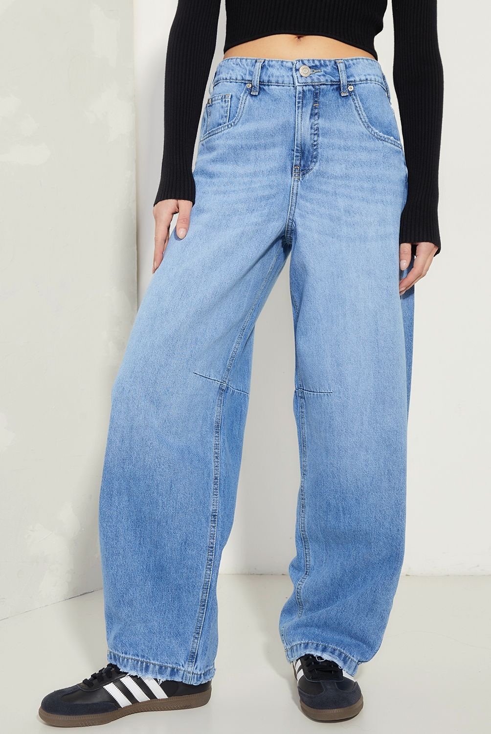 AMERICANINO - Jeans Baggy Tiro Alto Mujer Americanino