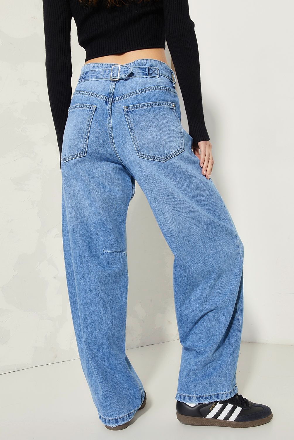AMERICANINO - Jeans Baggy Tiro Alto Mujer Americanino