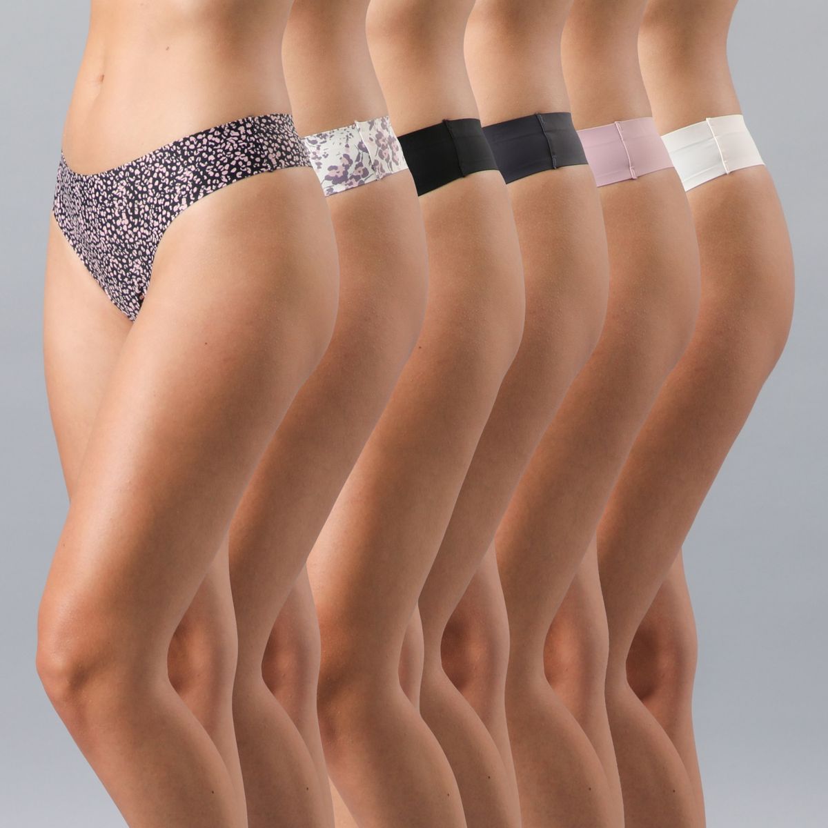 FLORES - Pack De 6 Calzón Colaless Mujer Flores