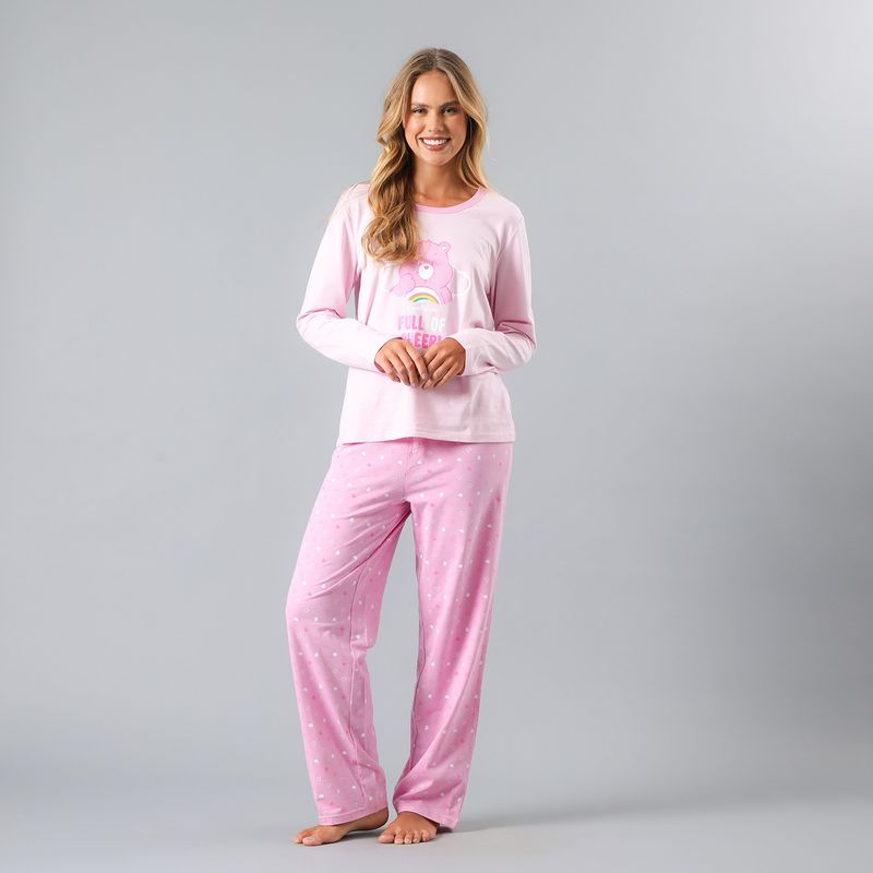 FLORES - Pijama Manga Larga Cuello Redondo Mujer Flores