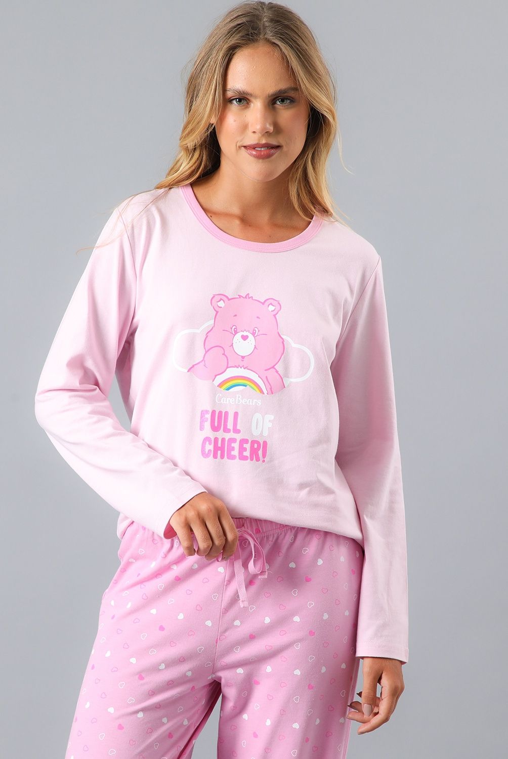 FLORES - Pijama Manga Larga Cuello Redondo Mujer Flores
