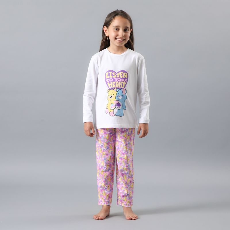 FLORES - Pijama Manga Larga Niña Flores