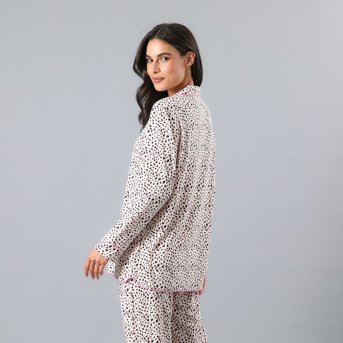 FLORES - Pijama Manga Larga Mujer Flores