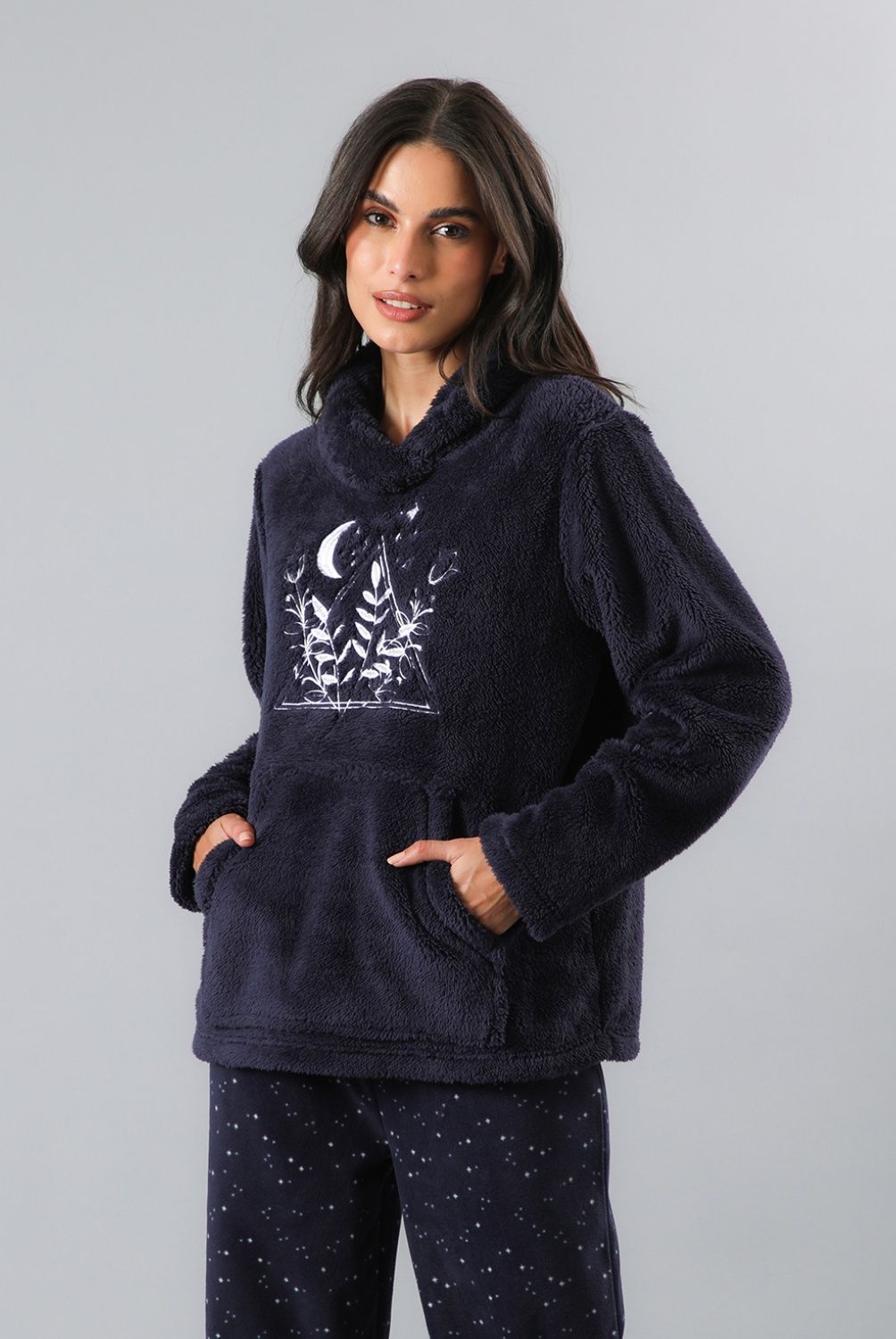 FLORES - Pijama Manga Larga Mujer Flores