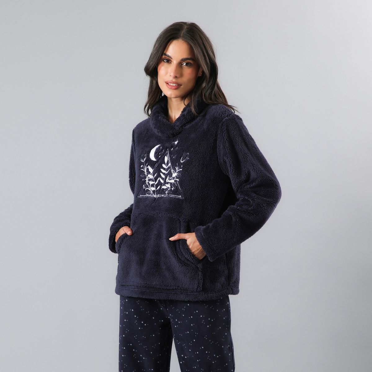 FLORES - Pijama Manga Larga Mujer Flores