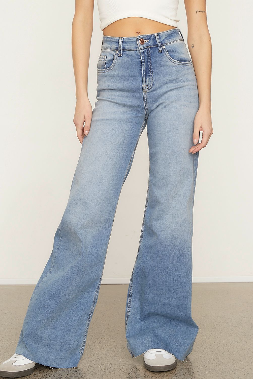 AMERICANINO - Jeans Wide Leg Tiro Alto Americanino Mujer