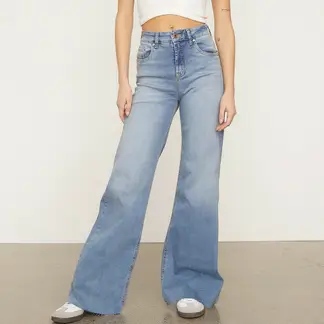 AMERICANINO - Jeans Wide Leg Tiro Alto Mujer