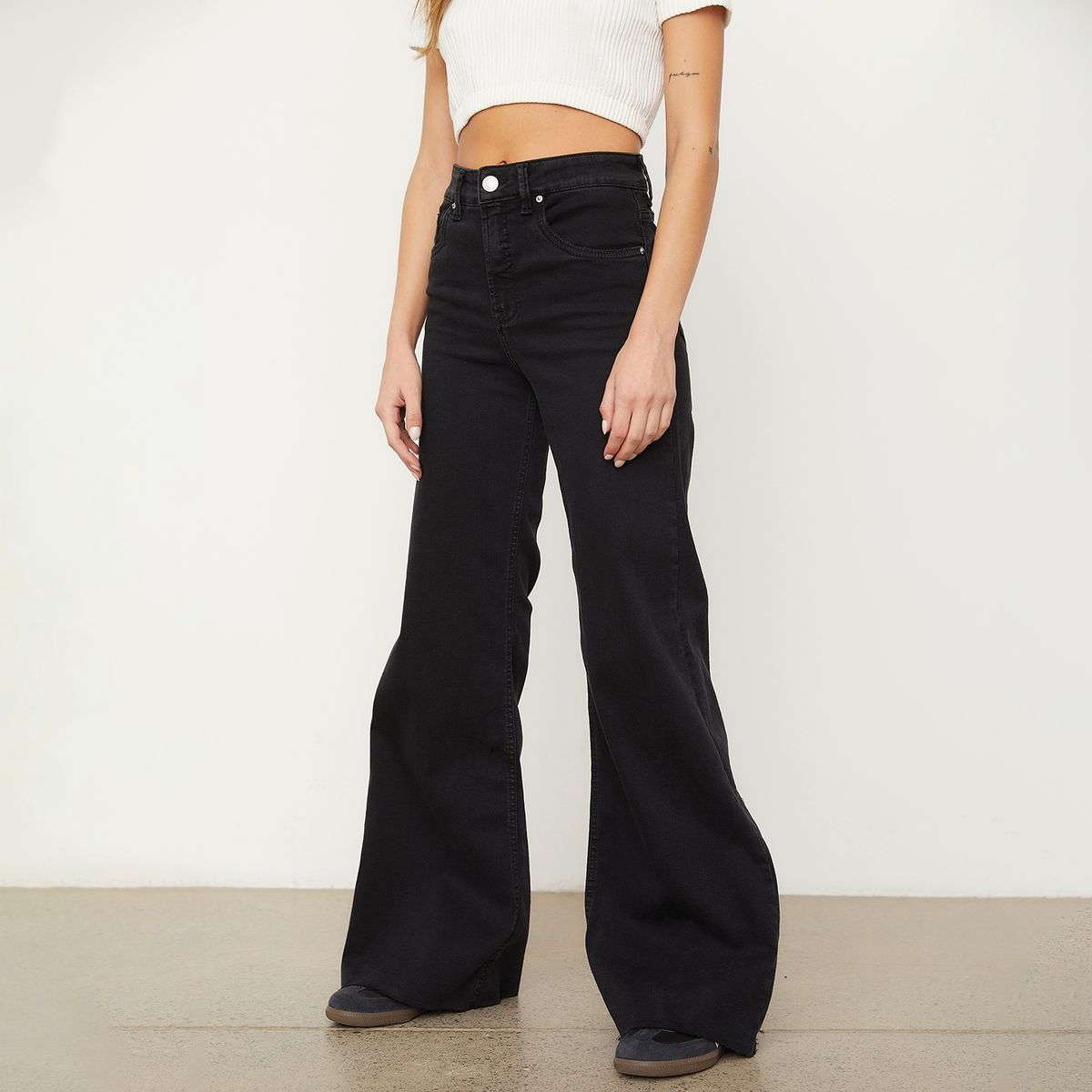 AMERICANINO - Jeans Americanino Wide Leg Tiro Alto Mujer Algodón