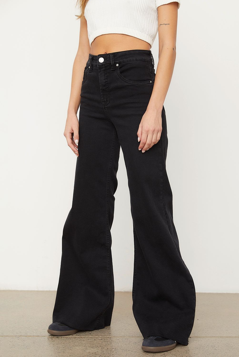 AMERICANINO - Jeans Americanino Wide Leg Tiro Alto Mujer Algodón