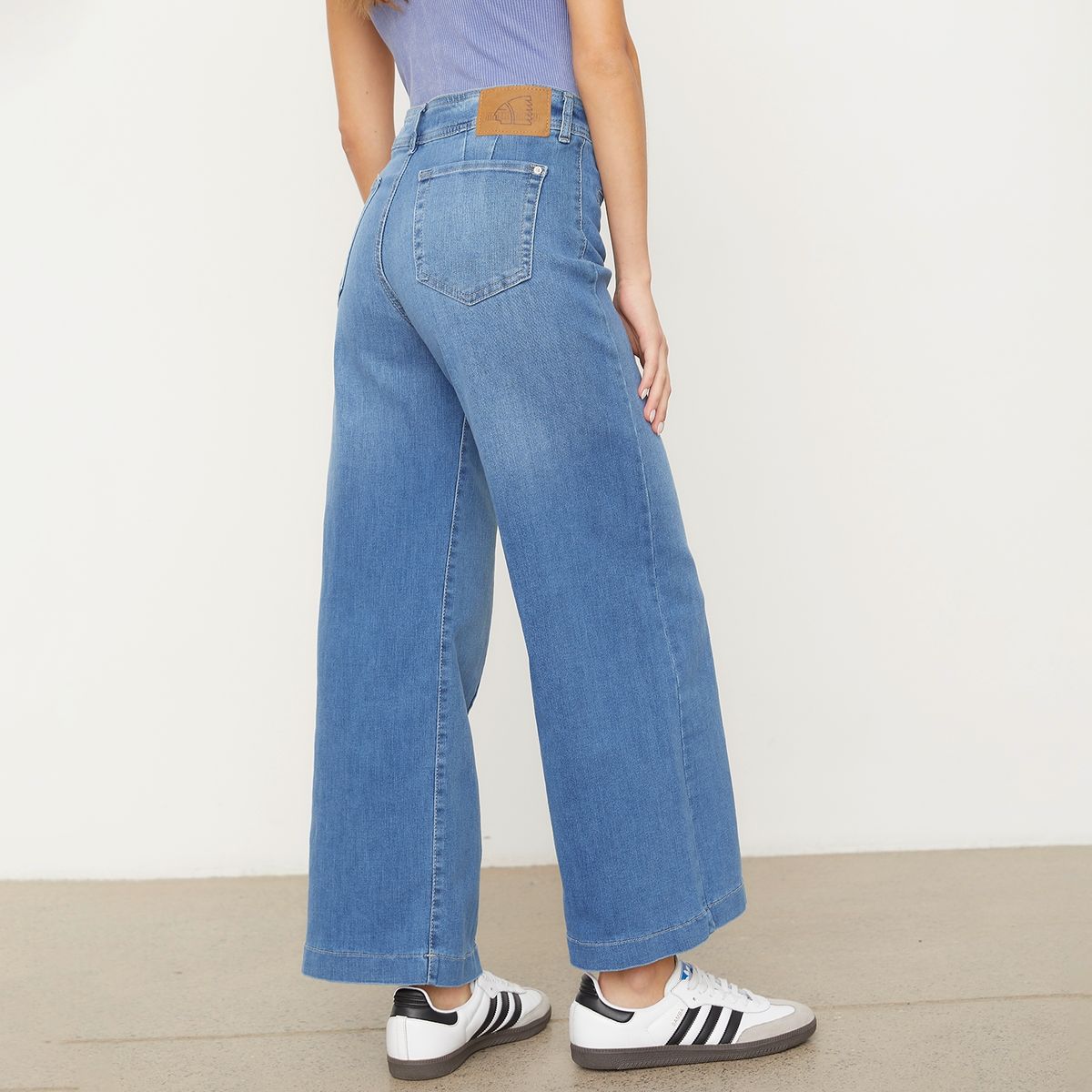 AMERICANINO - Jeans Culotte Tiro Alto Algodón Mujer Americanino