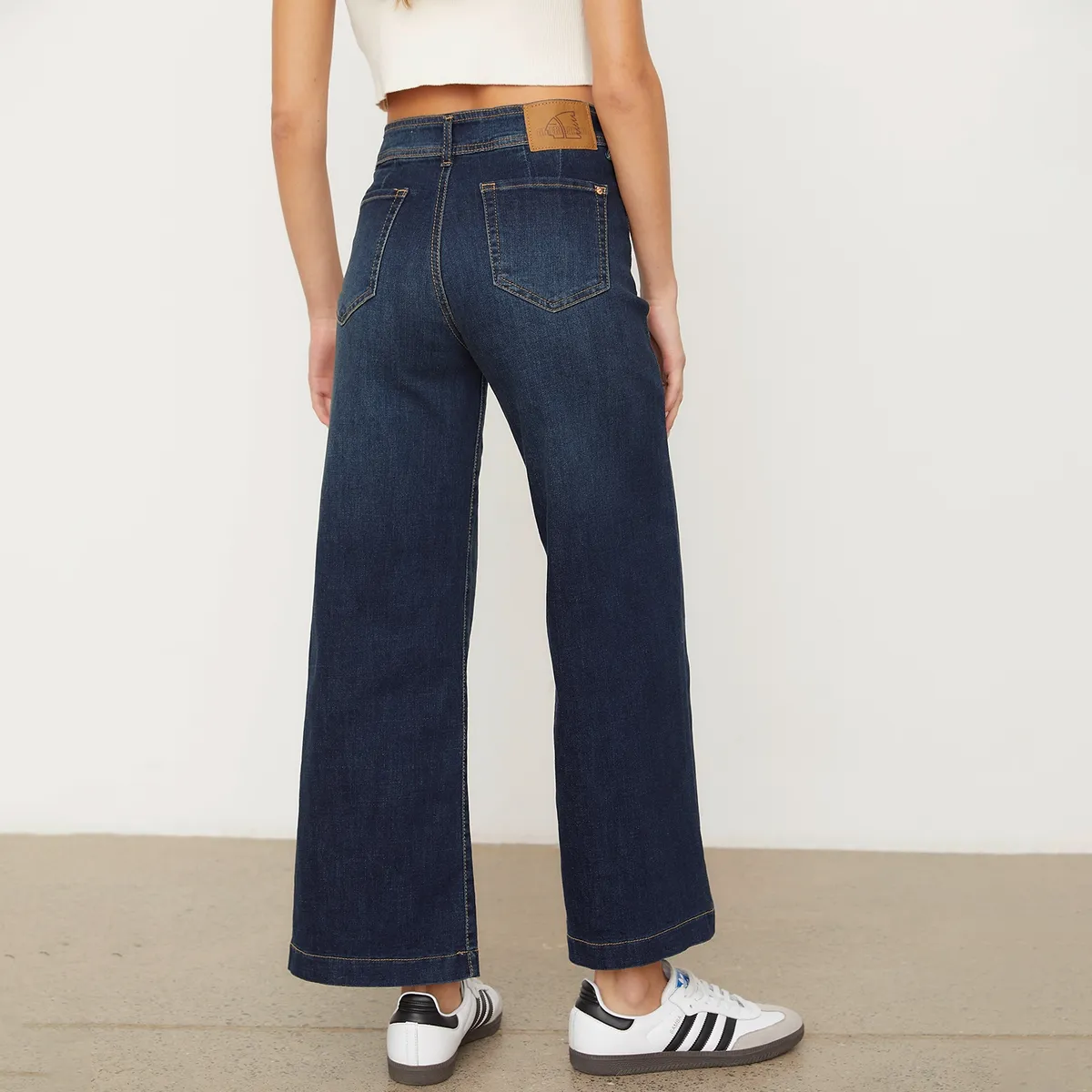AMERICANINO - Jeans Culotte Tiro Alto Algodón Mujer Americanino