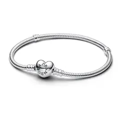 PANDORA - Brazalete Moments Cadena De Serpiente Con Cierre De Corazón Mujer