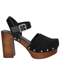 POLLINI - Sandalia K289 Mujer Cuero Negro
