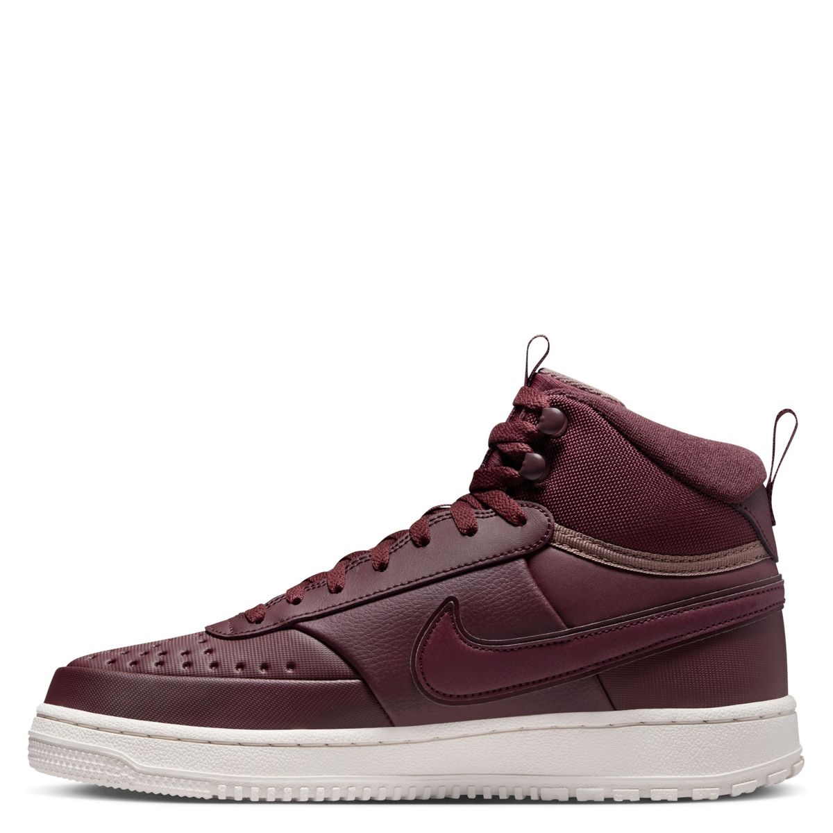 NIKE - Court Vision Mid Zapatilla Urbana Hombre Cuero Rojo Nike