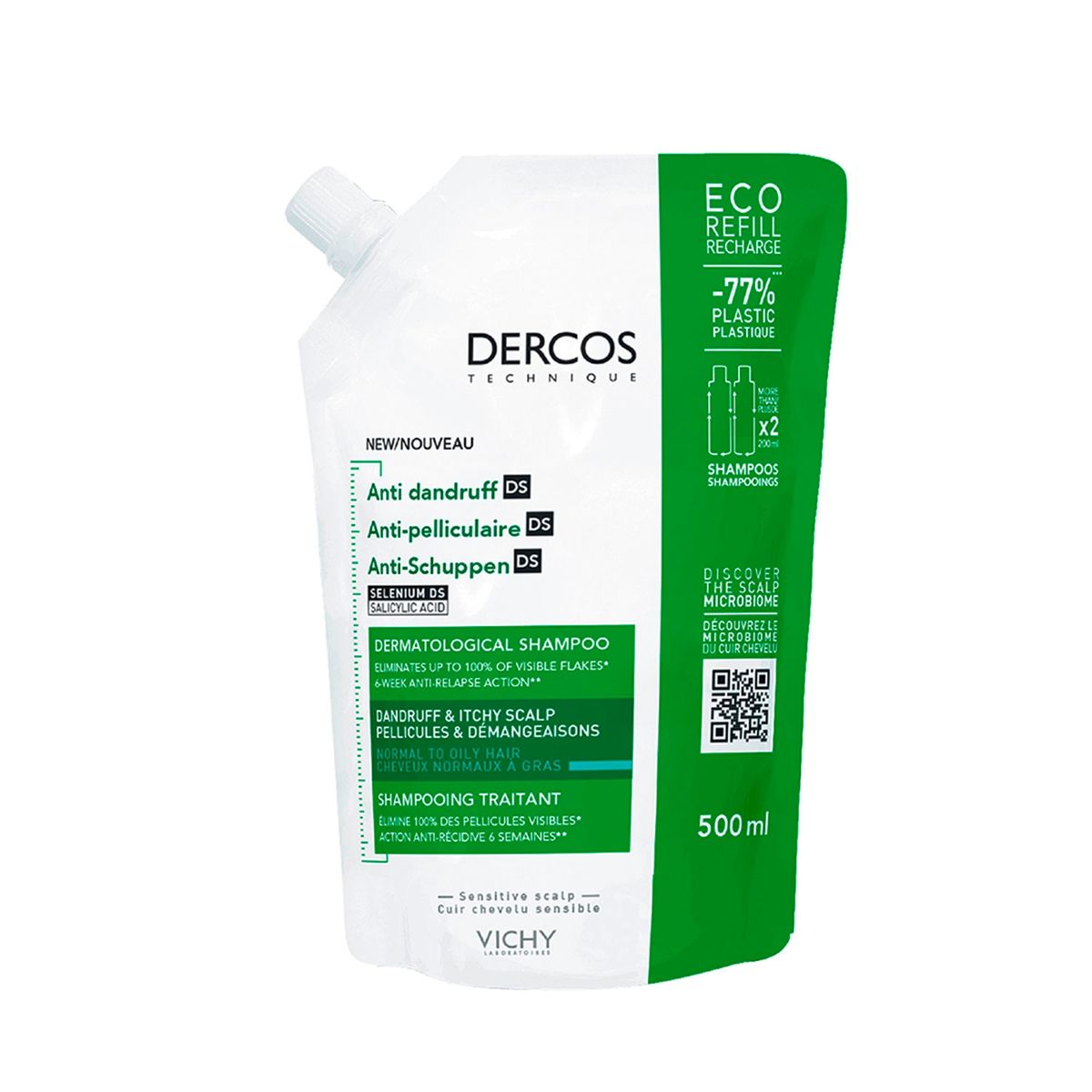 VICHY - Dercos Anti-Caspa Ds Eco-Refill 500 Ml Vichy