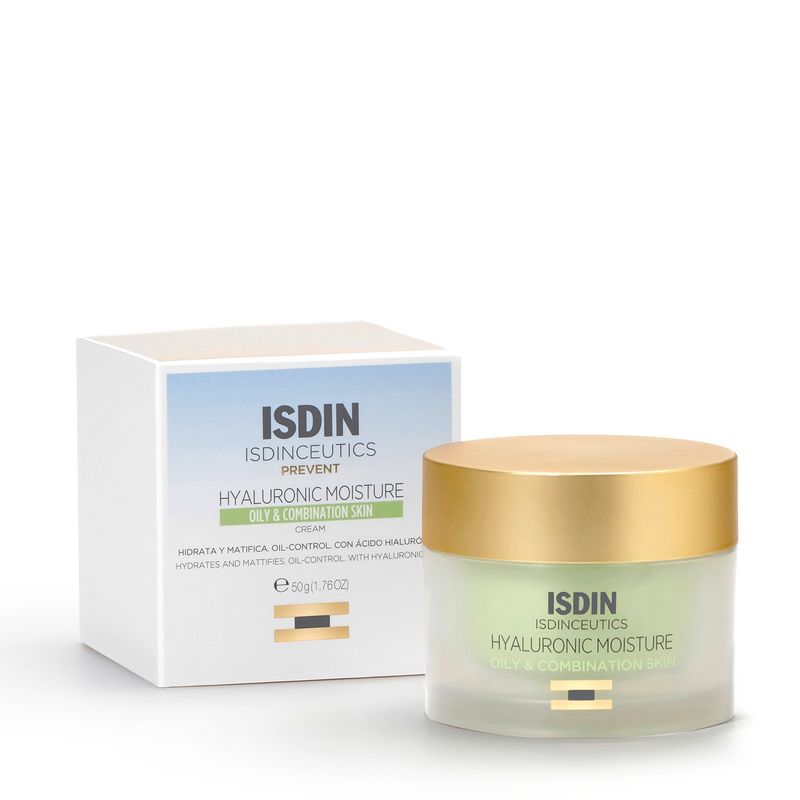 ISDIN - NUEVA ISDIN Isdinceutics Hyaluronic Moisture Oily & Combination Skin 50 g - Crema hidratante con Ácido Hialurónico para pieles mixtas a grasas Isdin