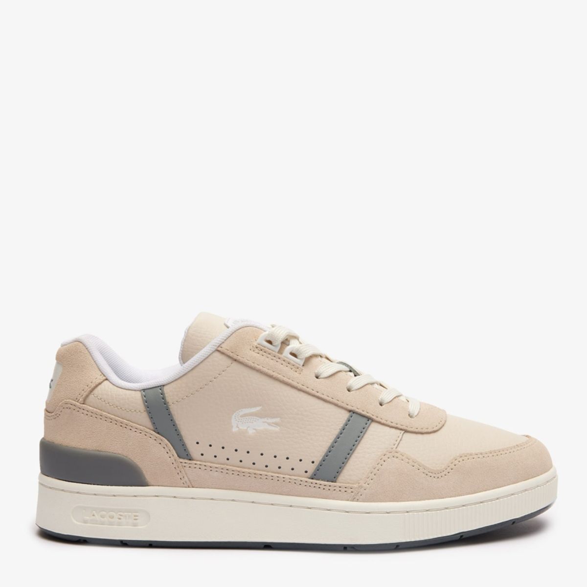 LACOSTE - Zapatilla Urbana Hombre Cuero Beige/Khaki Lacoste