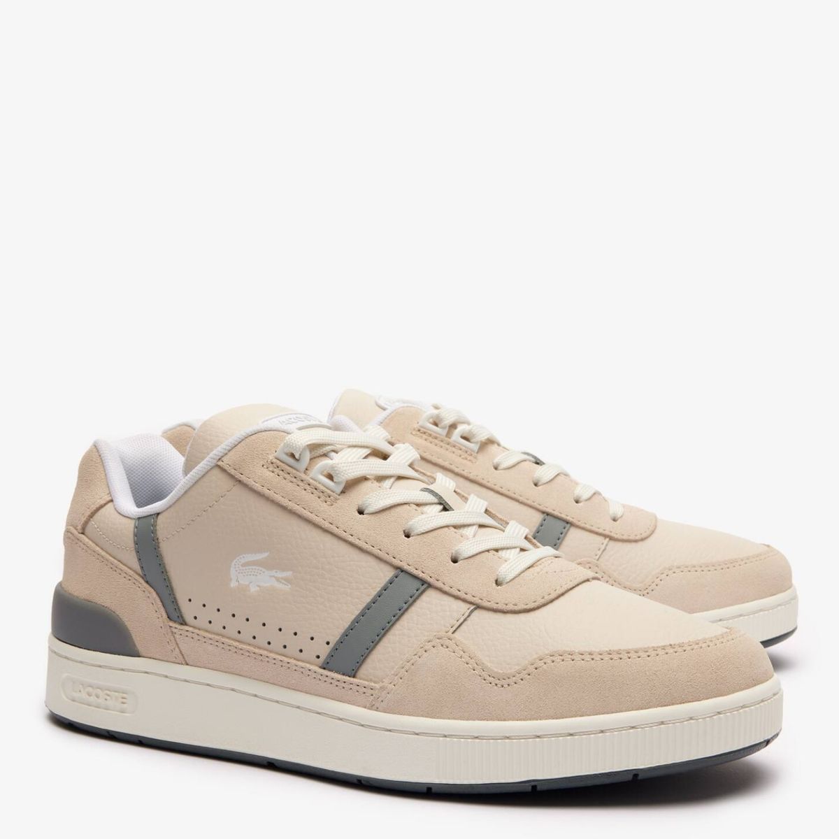 LACOSTE - Zapatilla Urbana Hombre Cuero Beige/Khaki Lacoste