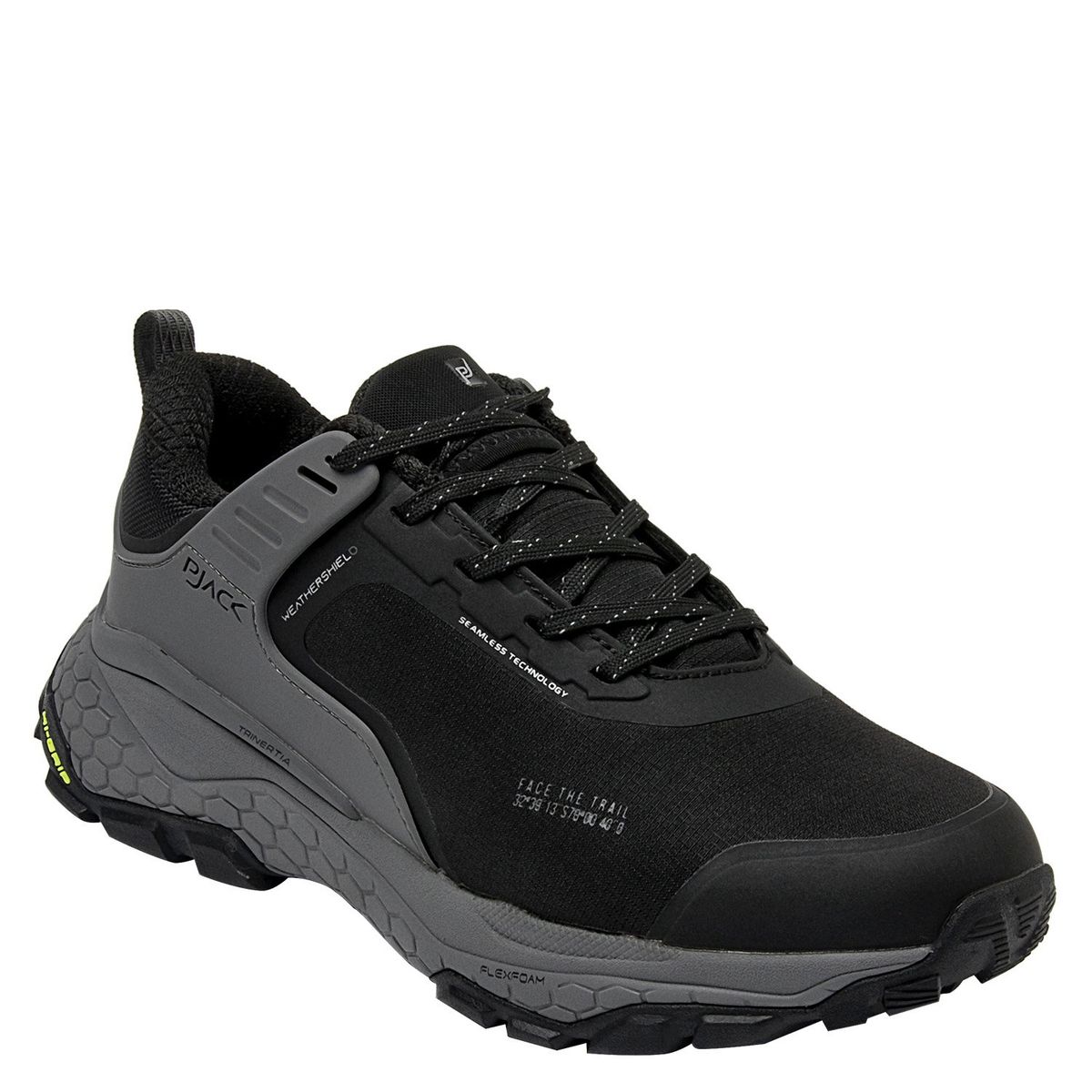 PJACK - Zapatilla Trail Running Hombre Negro Pjack