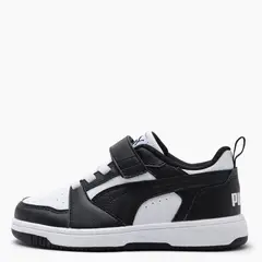 PUMA - Rebound Zapatilla Urbana Niño Negro (28 a 35)