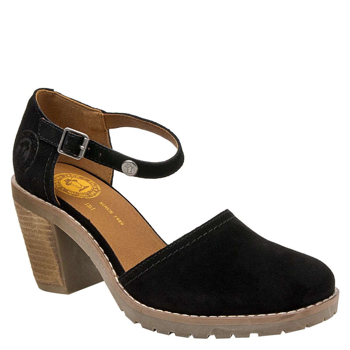 PANAMA JACK - Sandalia Mujer Cuero Negro Panama Jack
