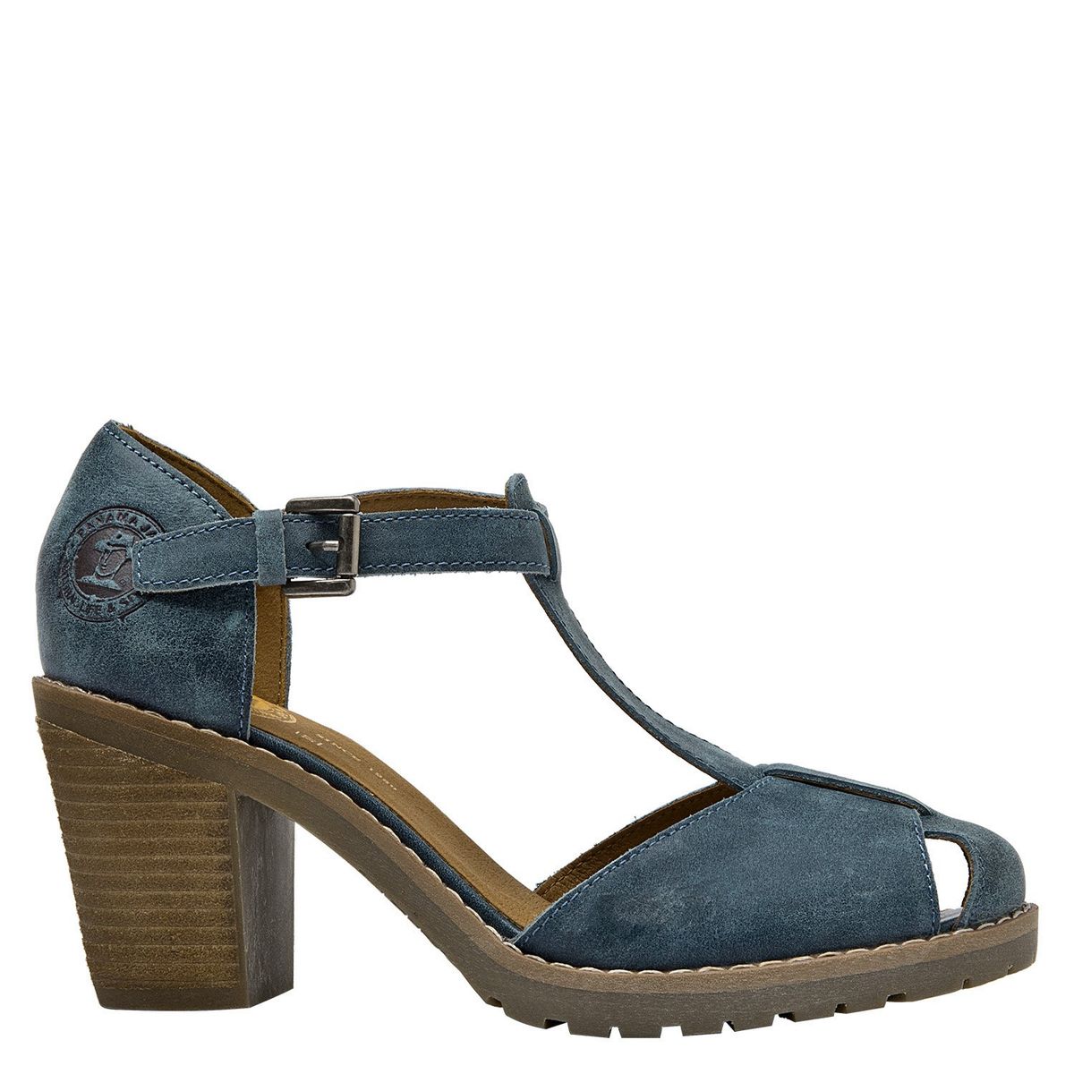 PANAMA JACK - Sandalia Mujer Cuero Azul Panama Jack