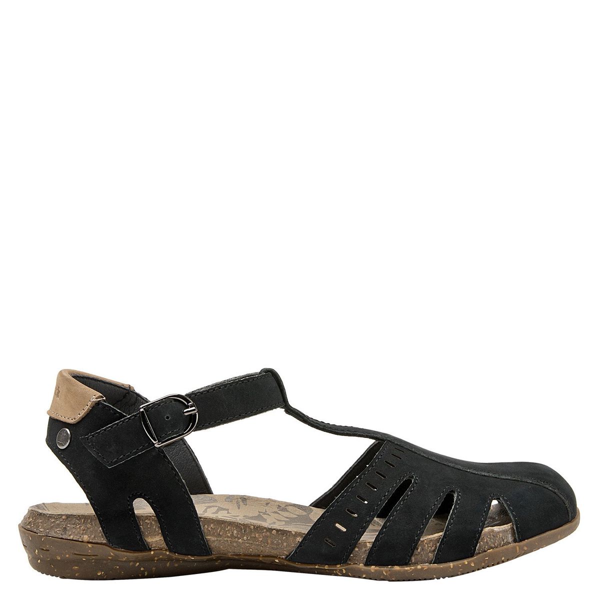 PANAMA JACK - Sandalia Mujer Cuero Negro Panama Jack