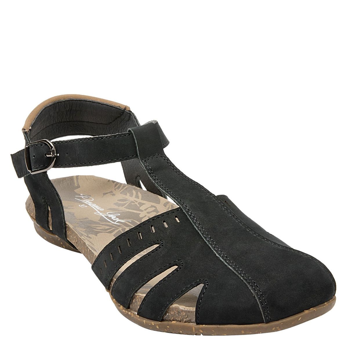 PANAMA JACK - Sandalia Mujer Cuero Negro Panama Jack