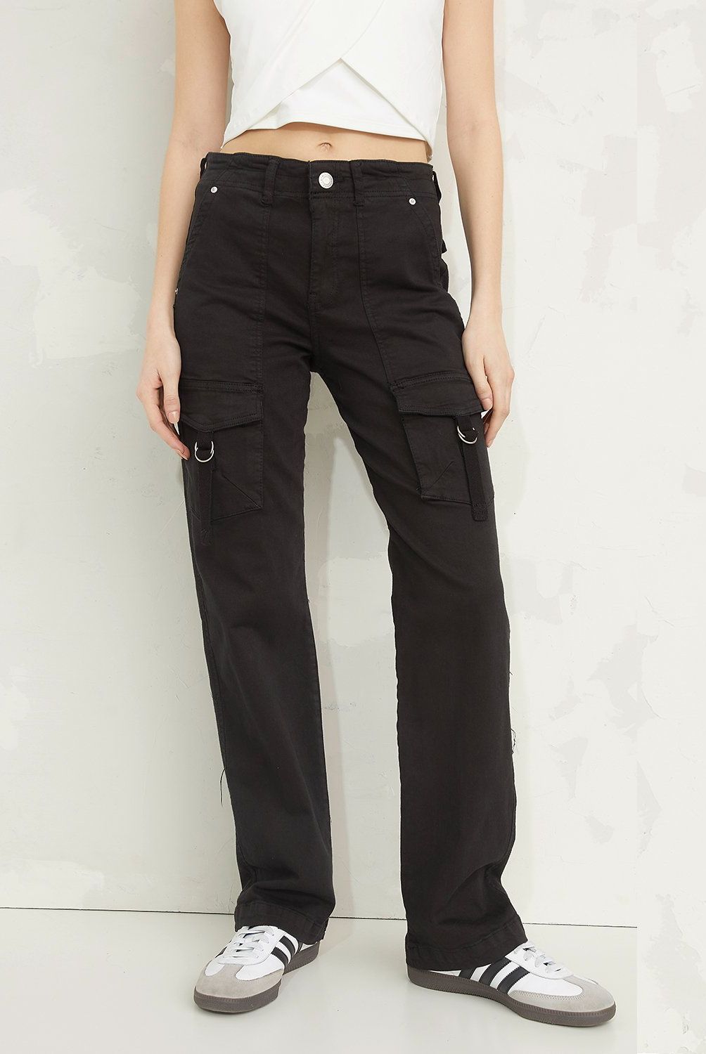 AMERICANINO - Jeans Cargo Americanino Mujer Tiro Alto Straight