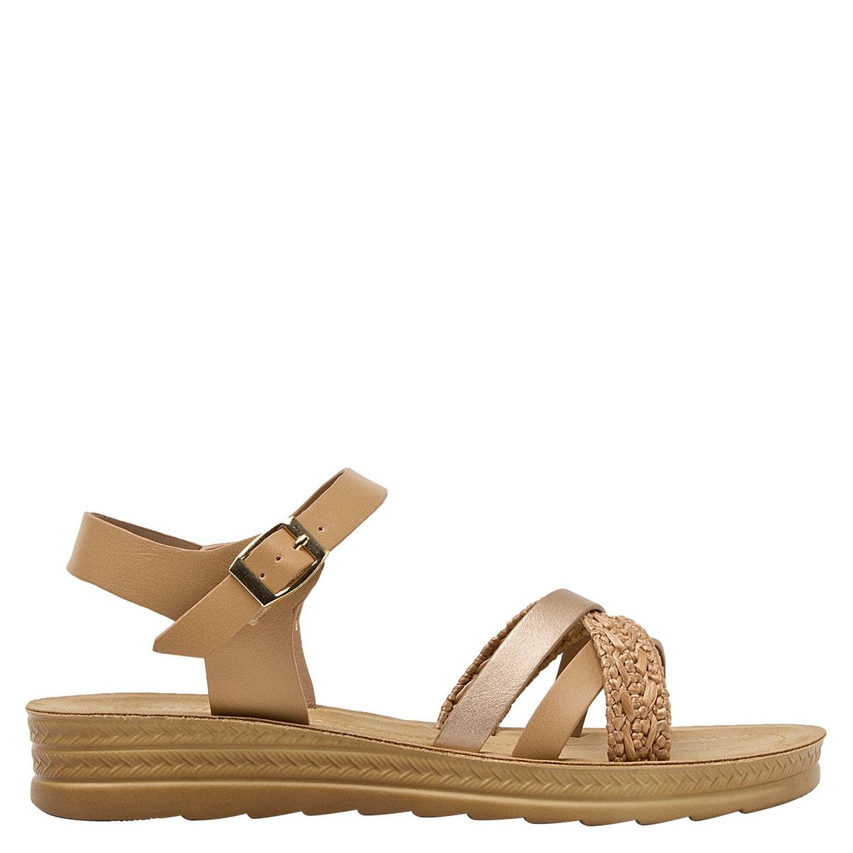 BRUNO ROSSI - Sandalia Mujer Beige/Khaki Bruno Rossi