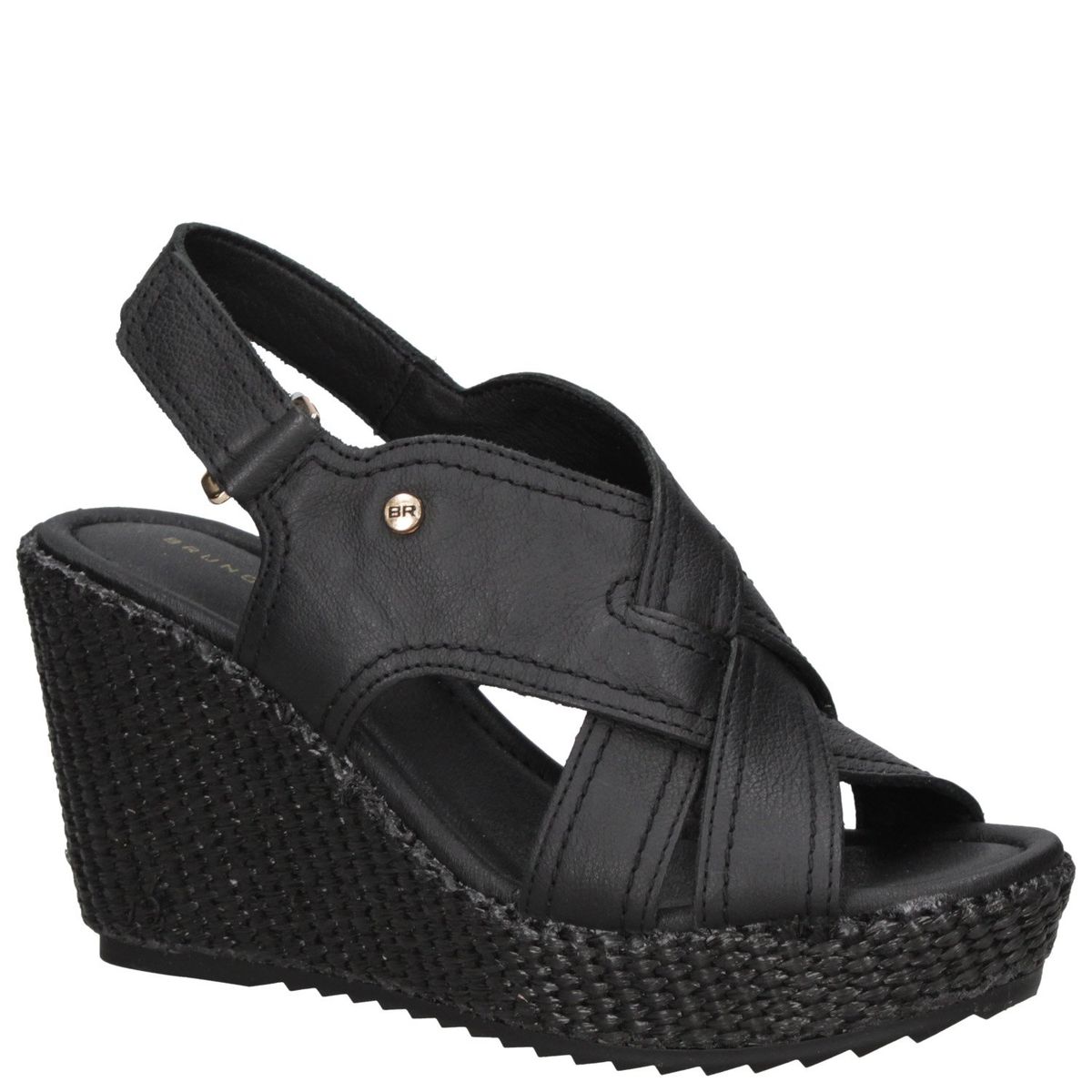 BRUNO ROSSI - Sandalia Mujer Negro Bruno Rossi