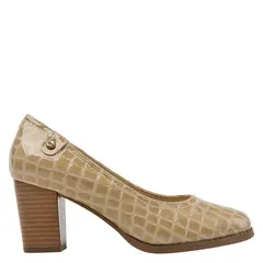 BRUNO ROSSI - Zapato Formal Mujer Cuero Beige/Khaki