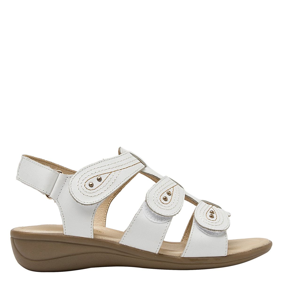 BRUNO ROSSI - Sandalia Mujer Cuero Blanco Bruno Rossi