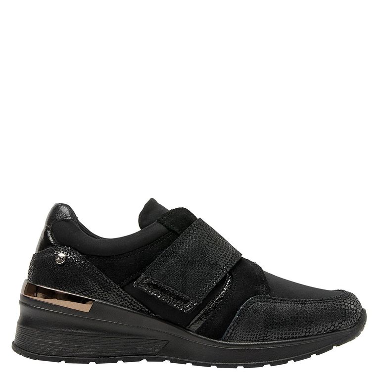 BRUNO ROSSI Zapatilla Urbana Mujer Cuero Negro
