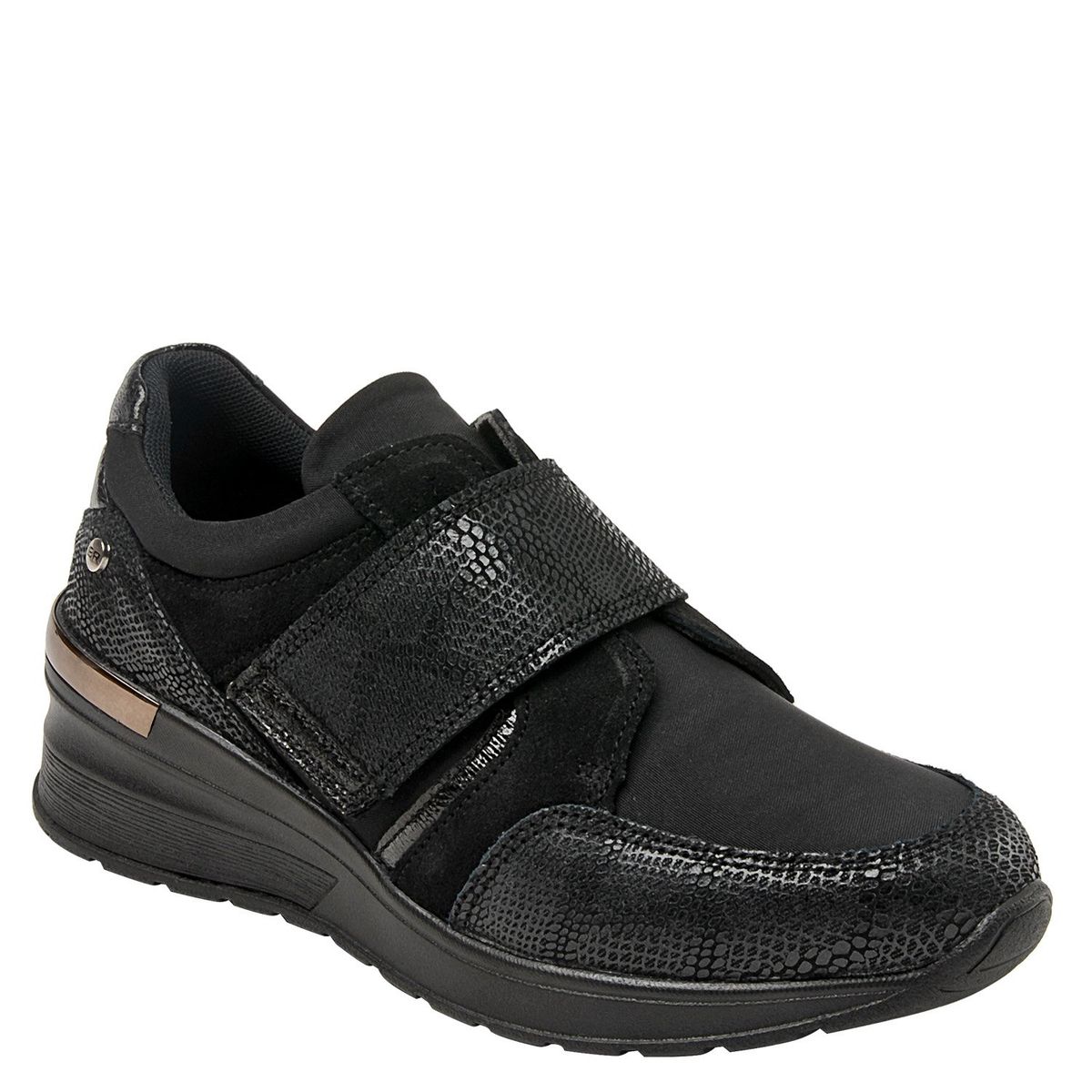 BRUNO ROSSI - Zapatilla Urbana Mujer Cuero Negro Bruno Rossi