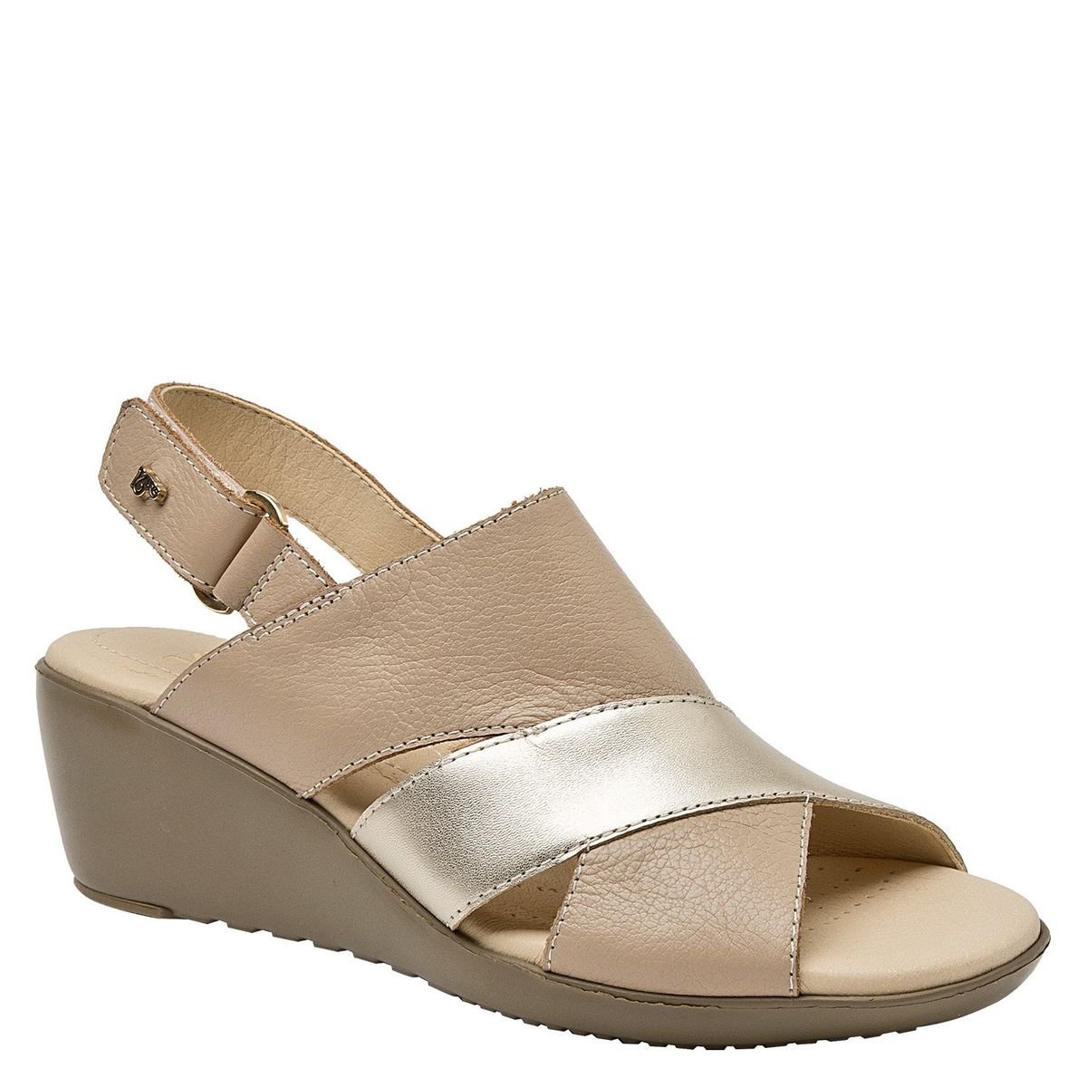 16 HRS - Sandalia Mujer Cuero Beige/Khaki 16 Hrs