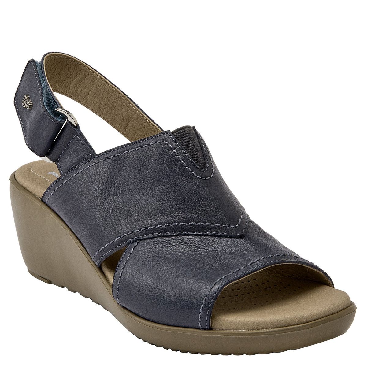 16 HRS - Sandalia Mujer Cuero Azul 16 Hrs