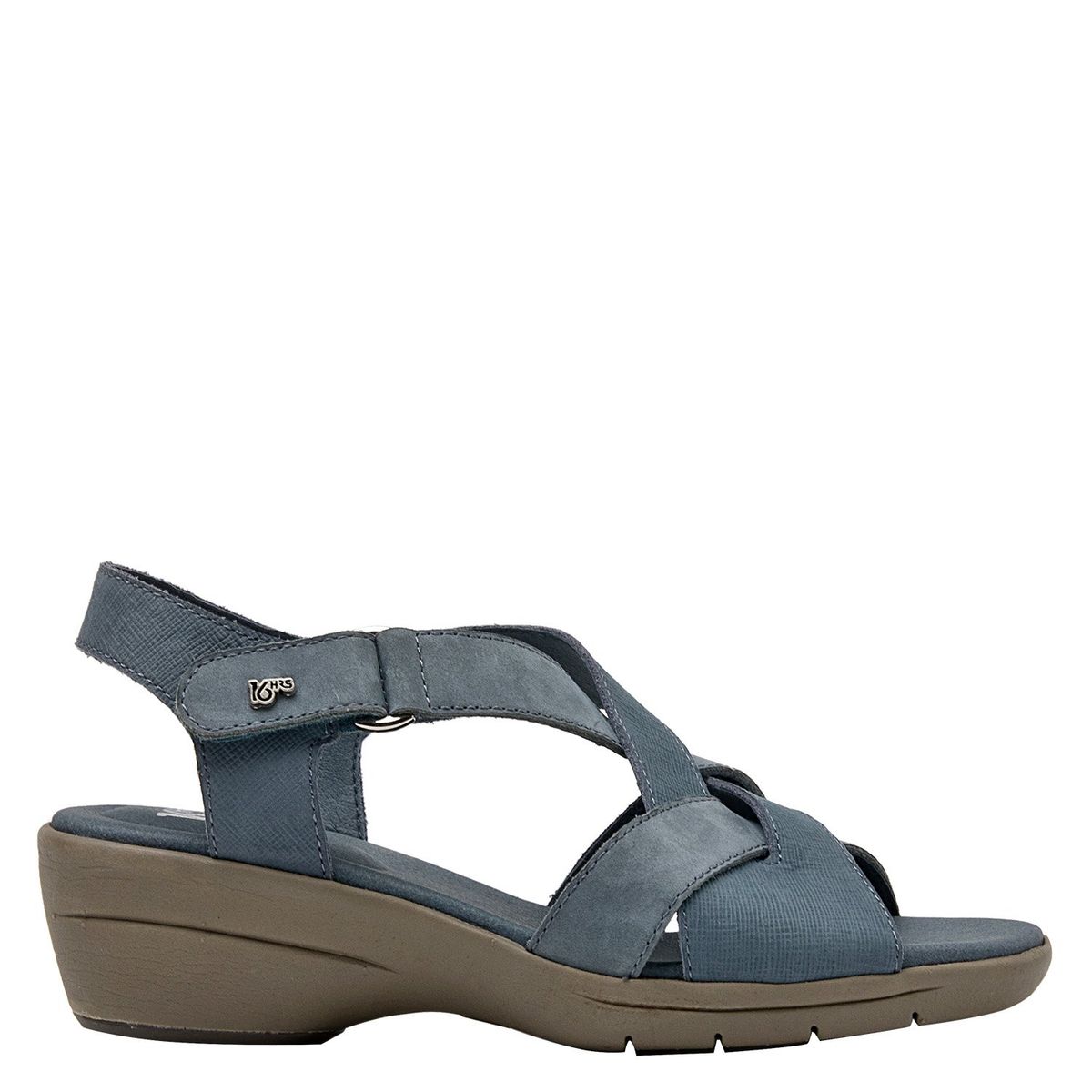 16 HRS - Sandalia Mujer Cuero Azul 16 Hrs