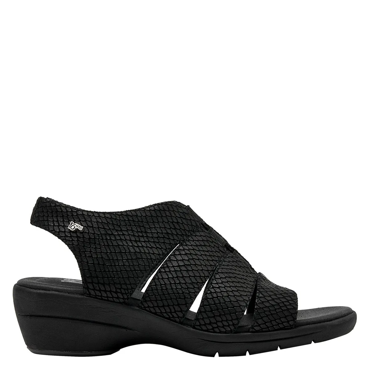 16 HRS - Sandalia Mujer Cuero Negro 16 Hrs