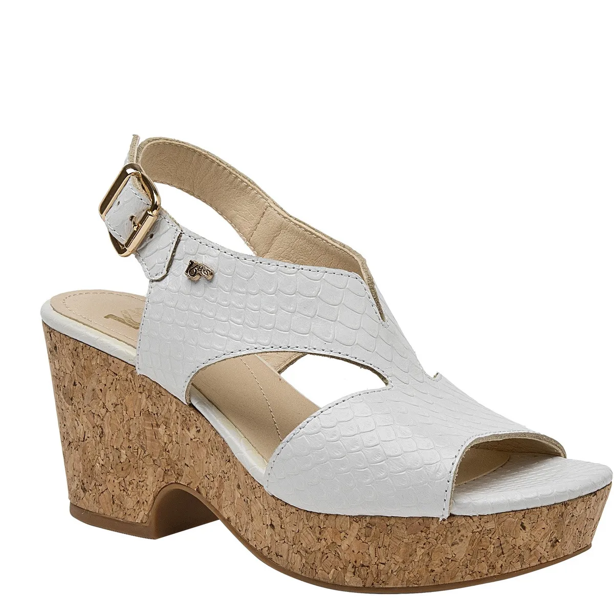 16 HRS - Sandalia Mujer Cuero Blanco 16 Hrs