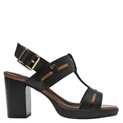 16 HRS - Sandalia Mujer Cuero Negro