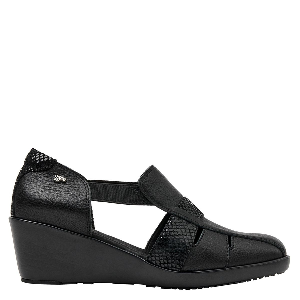 16 HRS - Sandalia Mujer Cuero Negro 16 Hrs